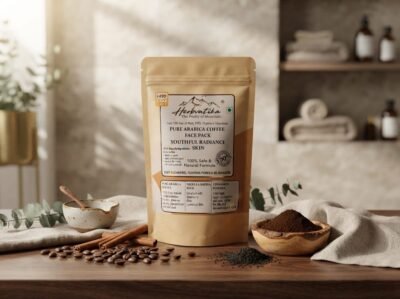 Herbvatika Pure Arabica Coffee Face Pack | 100% Naturally Derived Ingredients | Deep Cleansing Face Pack | Tightens Pores & Rejuvenates Skin | Coffee, Nigella Sativa & Cinnamon | 100g