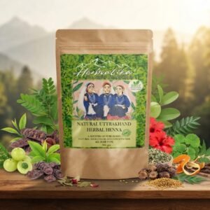 Herbvatika Natural Uttarakhand Herbal Henna Powder | Natural Hair Color & Conditioner | Enriched with 16+ Ayurvedic Herbs | PPD, Paraben & Artificial Fragrance Free | Suitable for All Hair Types | 500g