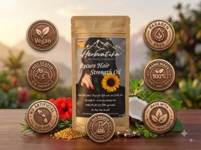Herbvatika ReCure Hair Strength Oil | Natural Ayurvedic Hair Oil | Hair Fall Control & Hair Regrowth | 100ml