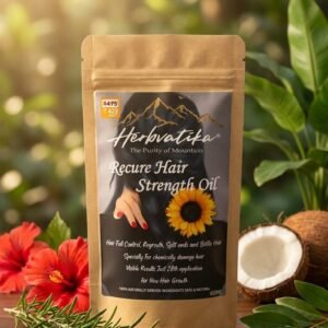 Herbvatika ReCure Hair Strength Oil | Natural Ayurvedic Hair Oil | Hair Fall Control & Hair Regrowth | 100ml
