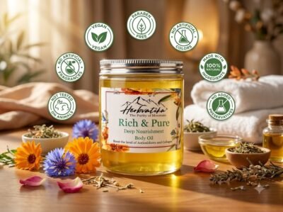 HerbVartika Rich & Pure Deep Nourishment Body Oil – 200 ML